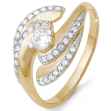 Кольцо, золото, бриллиант, БР110131